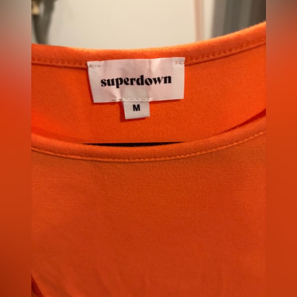 Superdown Bright Orange Tee / Dress NWOT - Picture 4 of 4